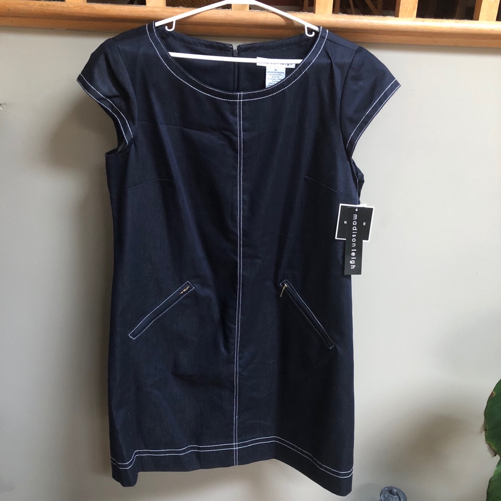 Nwt Navy/White Dress Sz 16